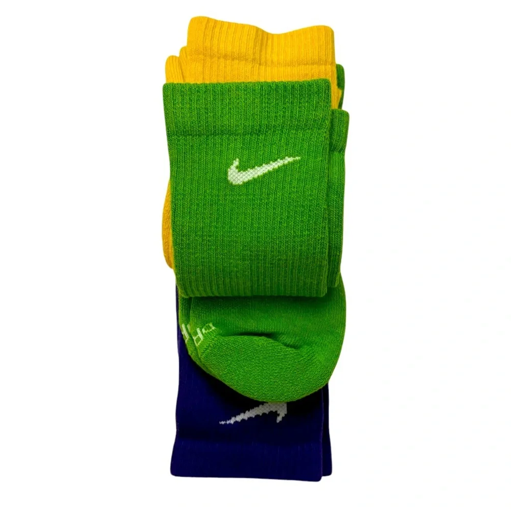 Nike dri-fit Everyday Plus cotton cushioned Crew Socks multicolor 3 pair pack